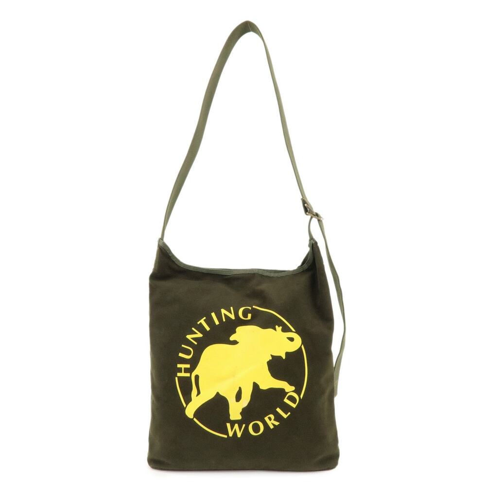 Hunting World Logo Canvas Crossbody Bag Green